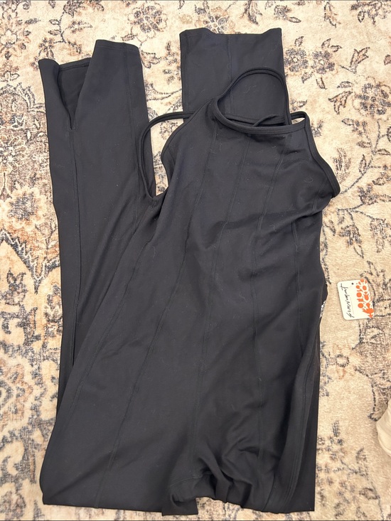 Free People Pants - NWT! Free People Black Strappy Leggings Jumpsuit